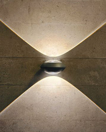 Dual Beam Orb LED Wall Light