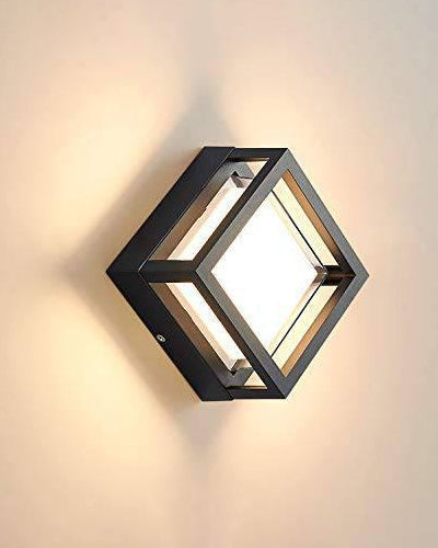Contemporary Outdoor Wall Light - Cube